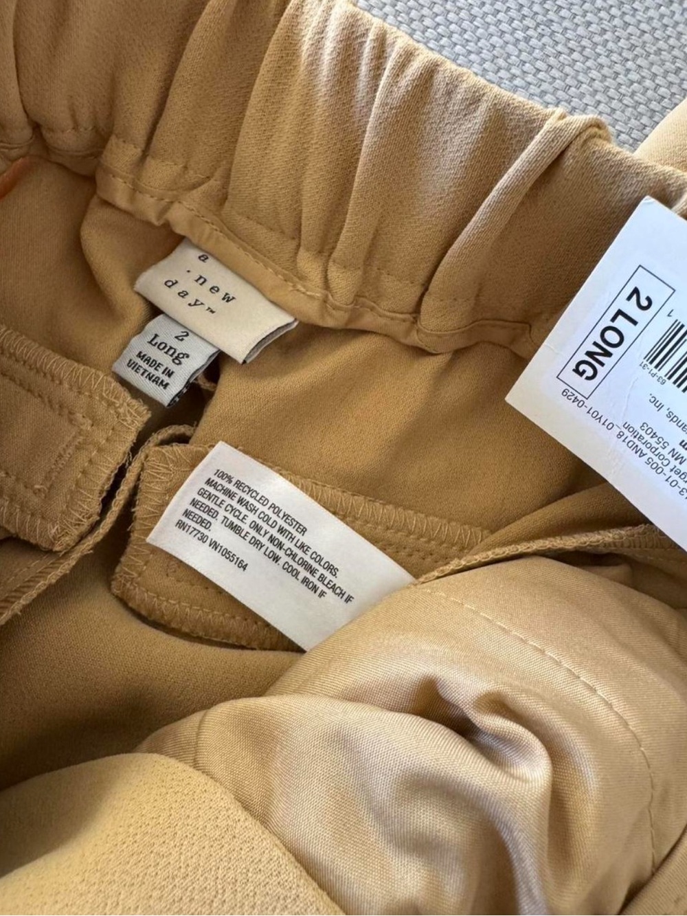 High Rise Tan Trousers - Picture 2 of 8